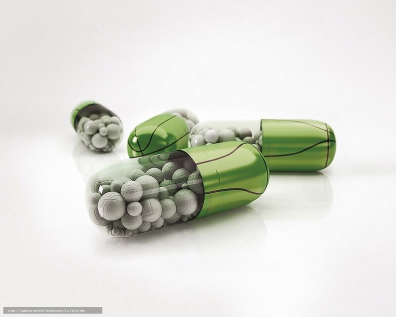 Green capsules with spheres