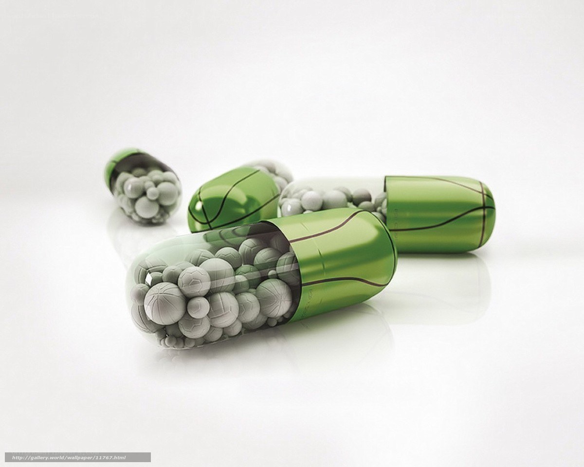 Green capsules with spheres