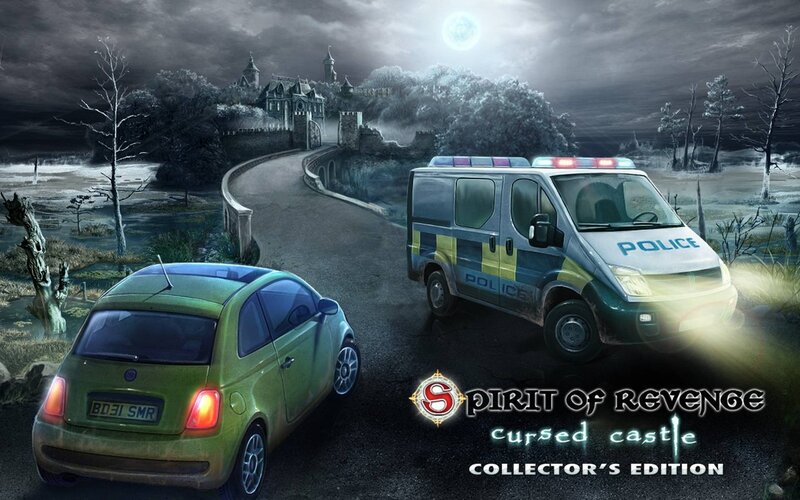 Green Car and Police Van