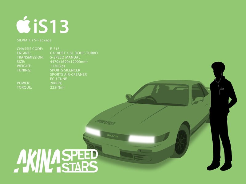 Green Car and Silhouette