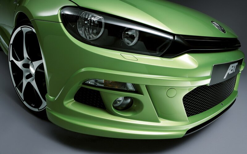 Green Car Front End — Dramatic