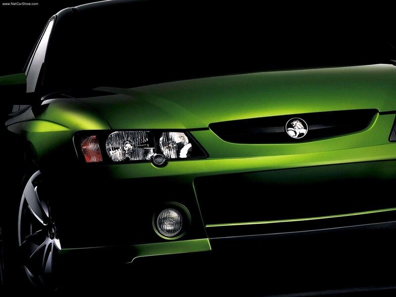 green car front view