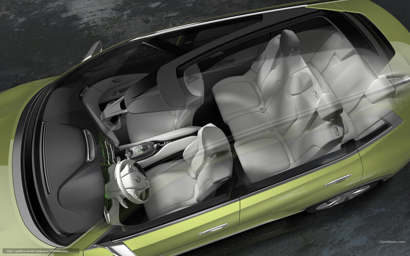 green car interior concept