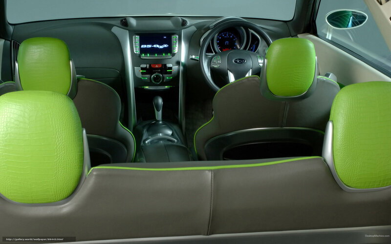 green car interior