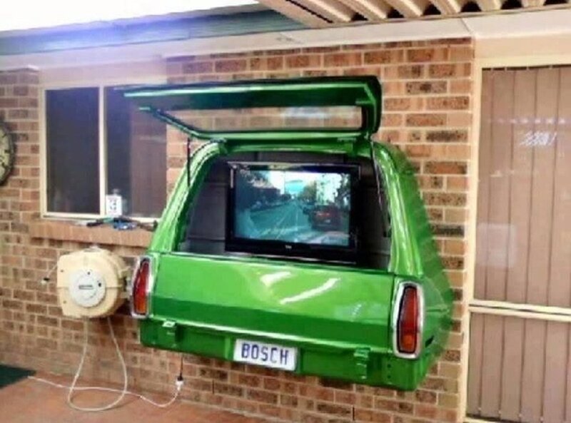 Green Car Trunk