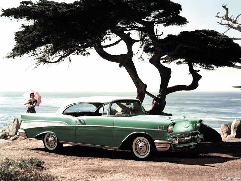 Green Car under Tree