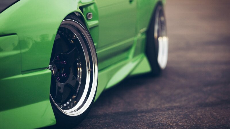 Green Car Wheel