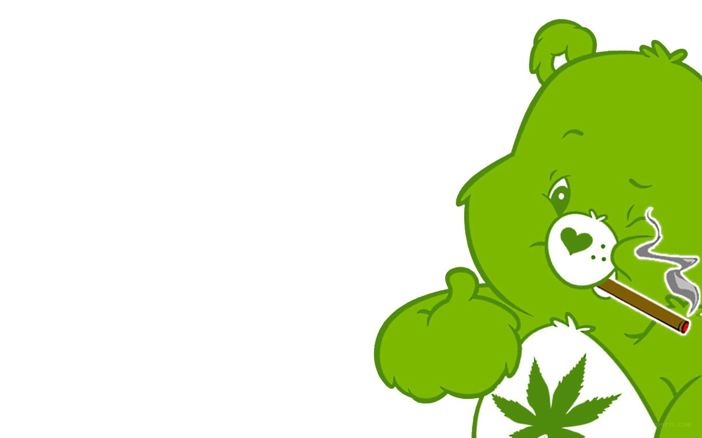 green care bear smoking