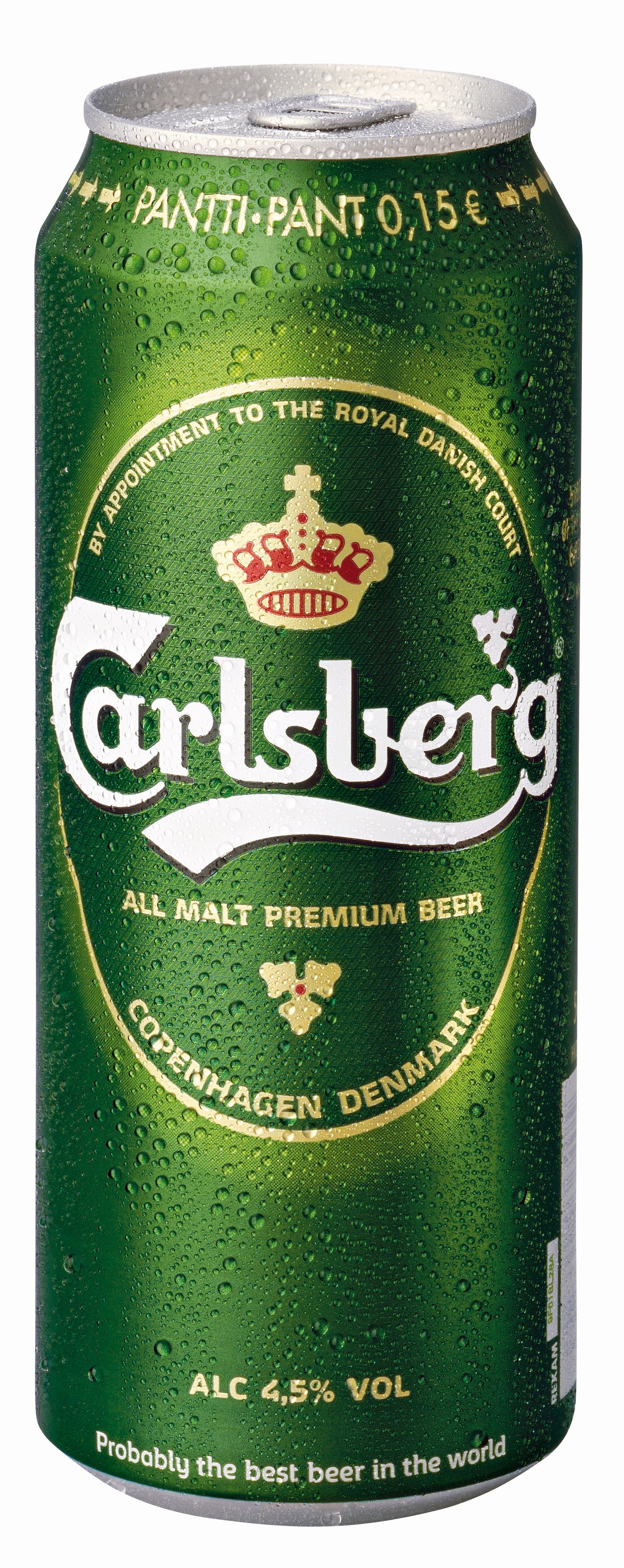 Green Carlsberg beer can