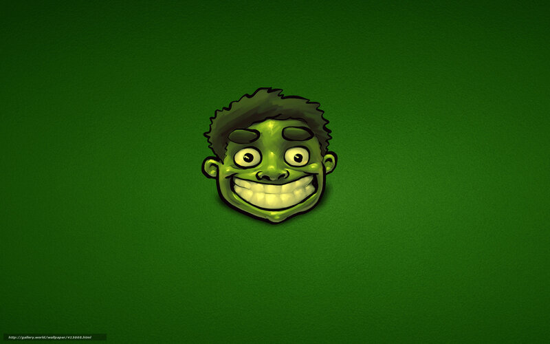 green cartoon character head