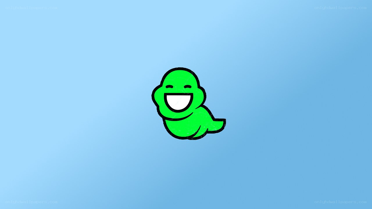 green cartoon character logo