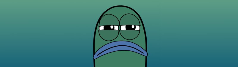 Green Cartoon Character — Neutral, Comic