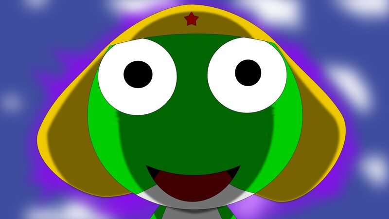 green cartoon character with hat