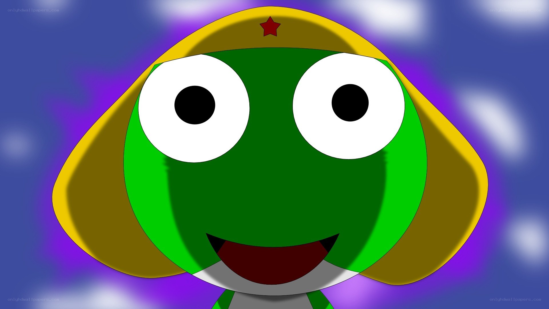 green cartoon character with hat