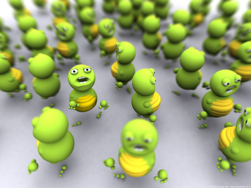 Green Cartoon Creatures
