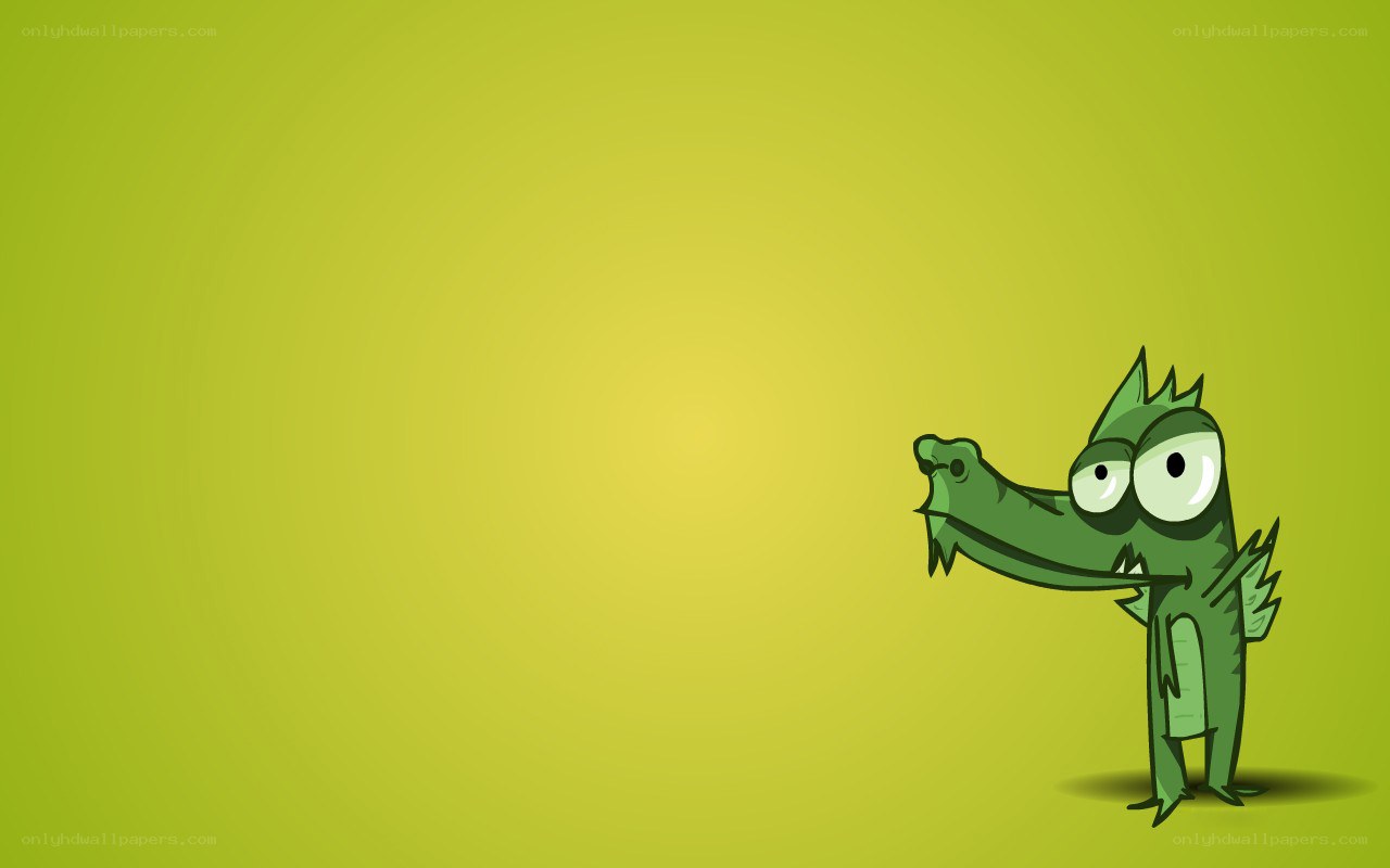 green cartoon crocodile character