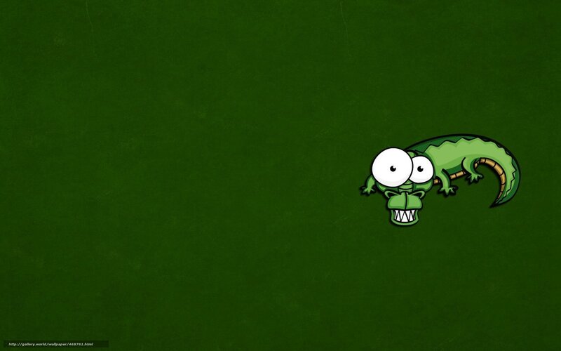 Green Cartoon Crocodile — Playful