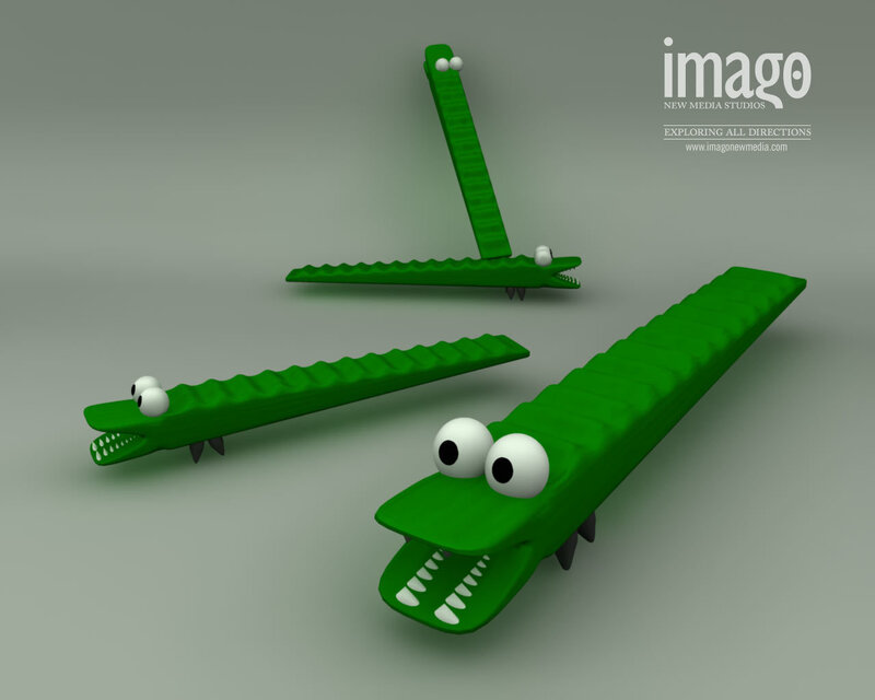 Green Cartoon Crocodiles