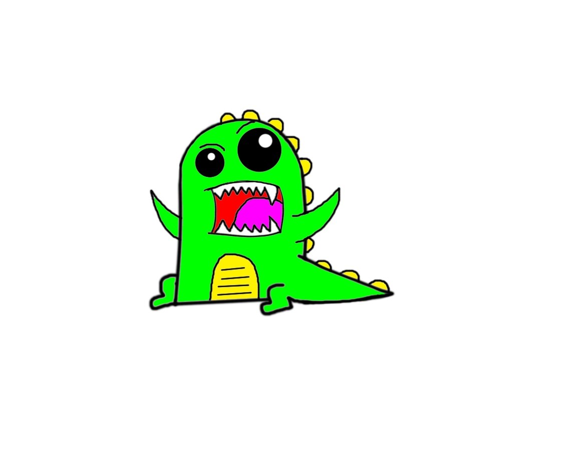 green cartoon dinosaur
