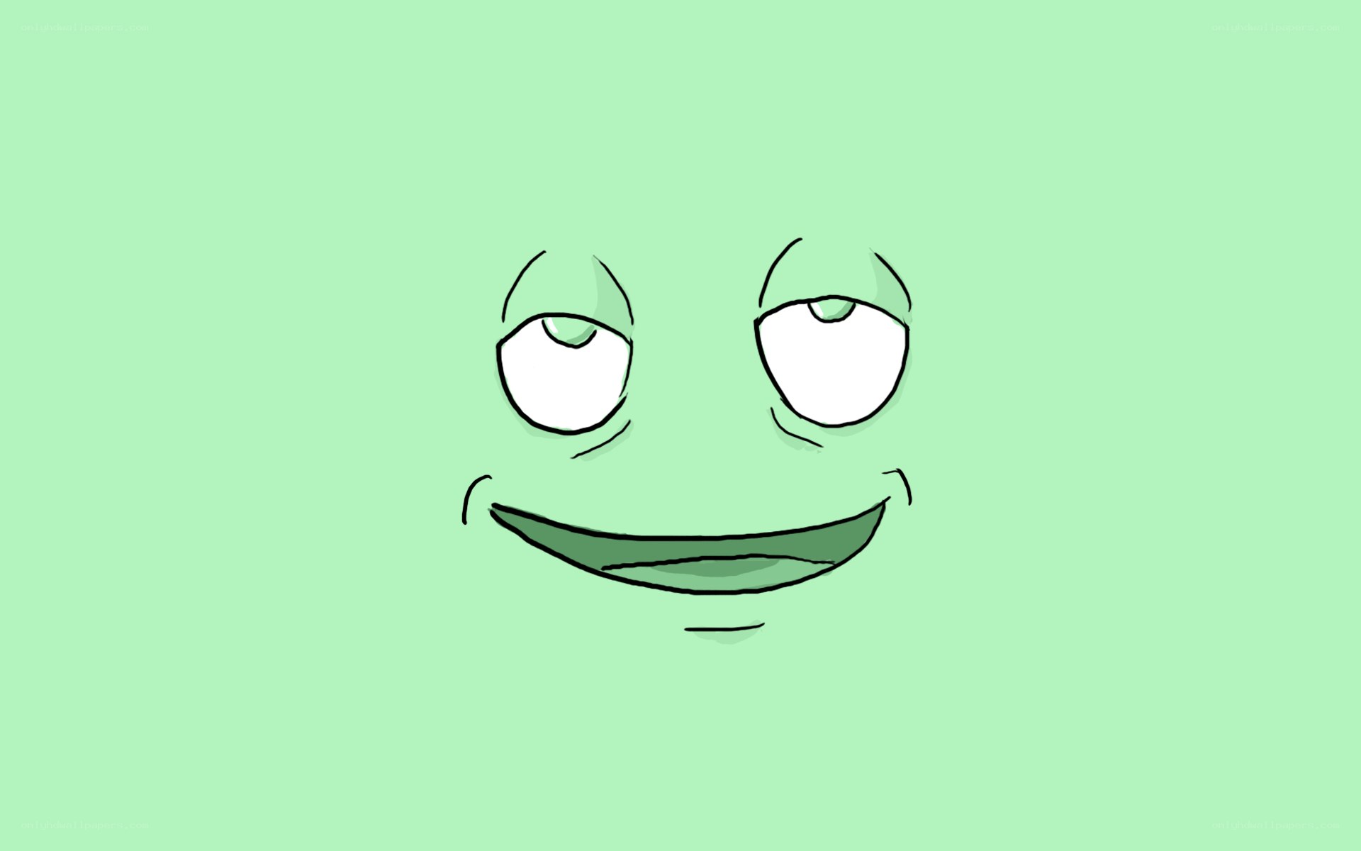 green cartoon face