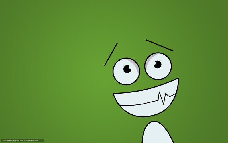 green cartoon face wallpaper