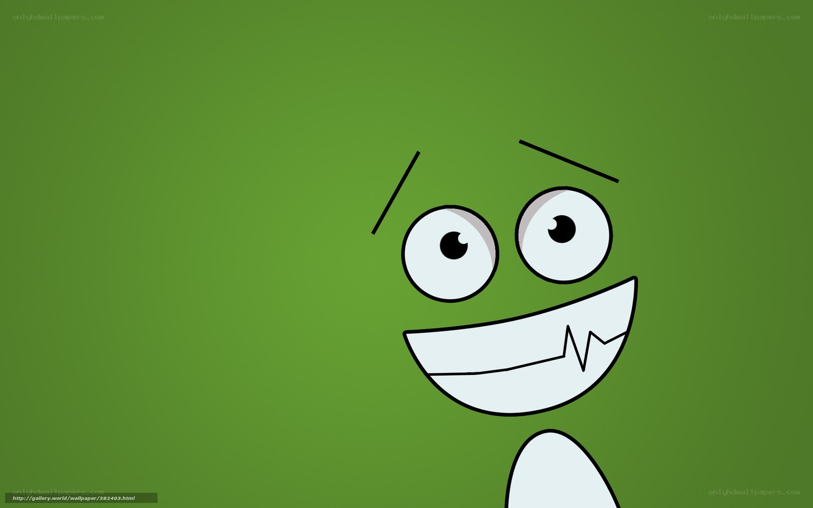 green cartoon face wallpaper