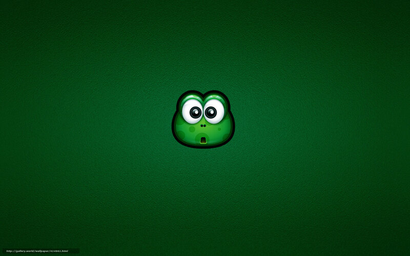 Green Cartoon Frog Face