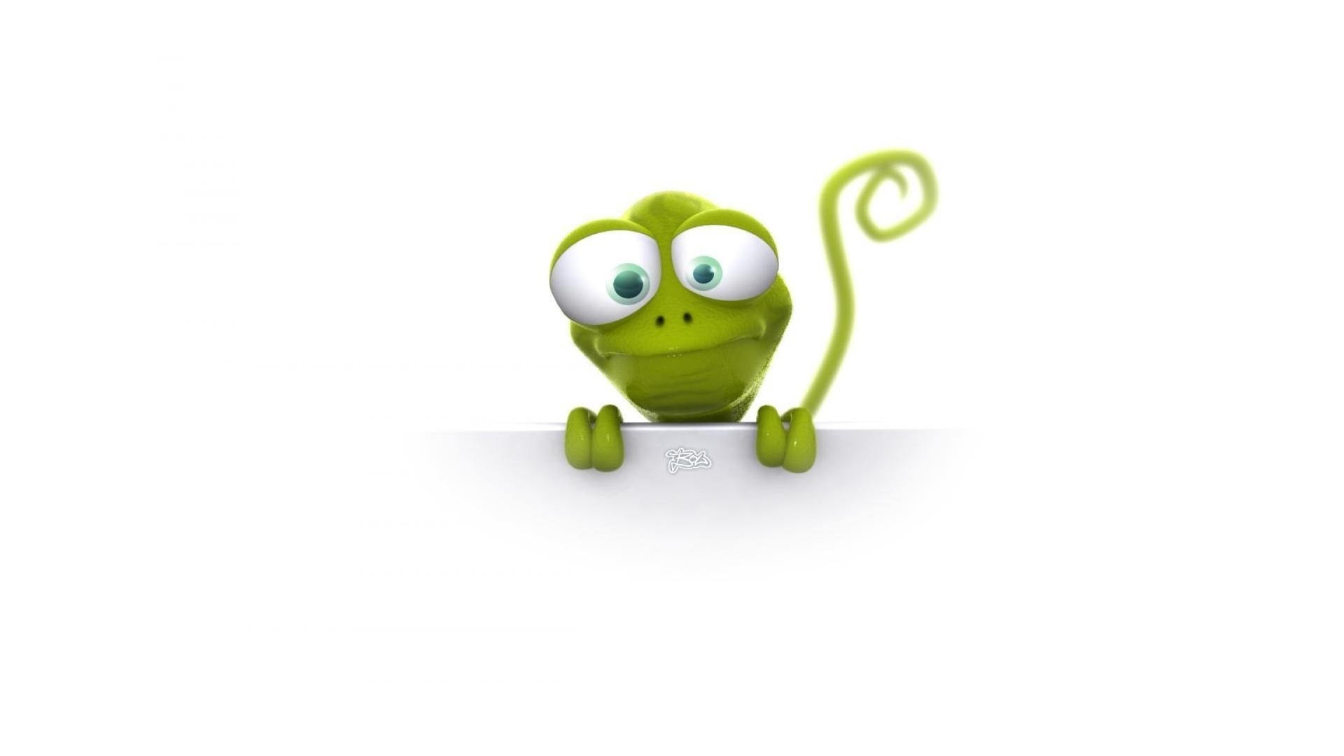 green cartoon frog peeking