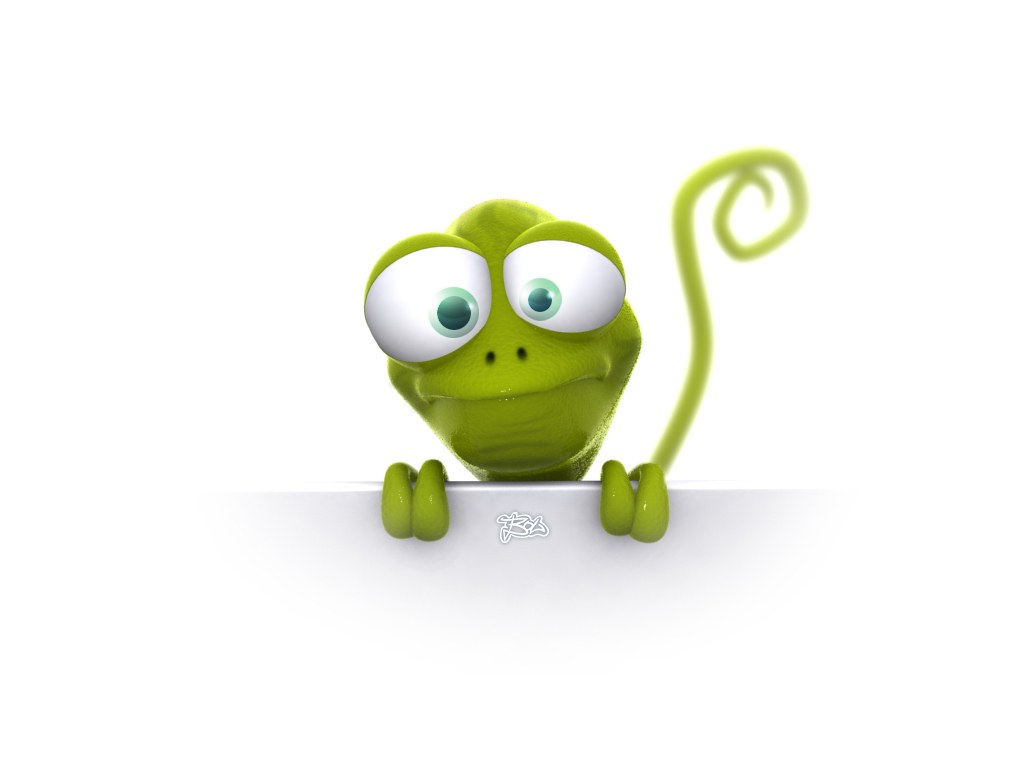 green cartoon frog peeking
