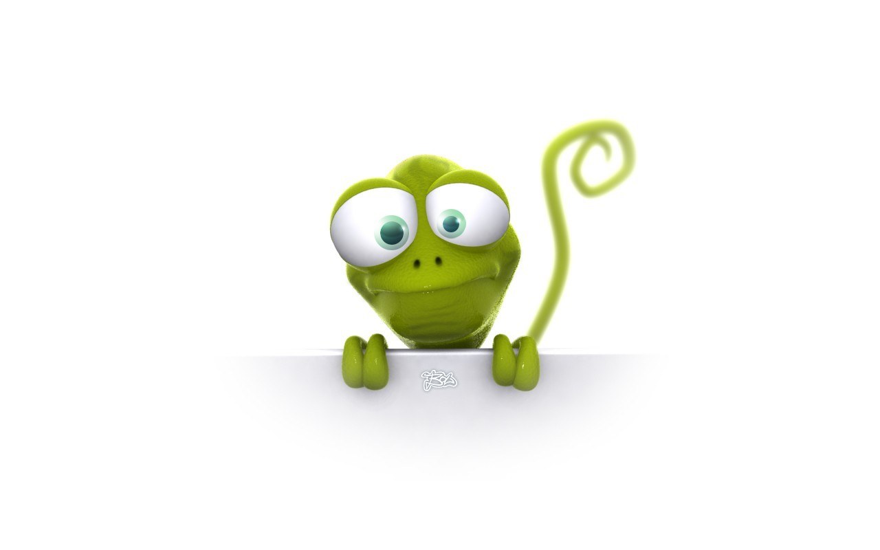 green cartoon frog peeking