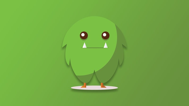 Green Cartoon Monster — Playful, Vector Art