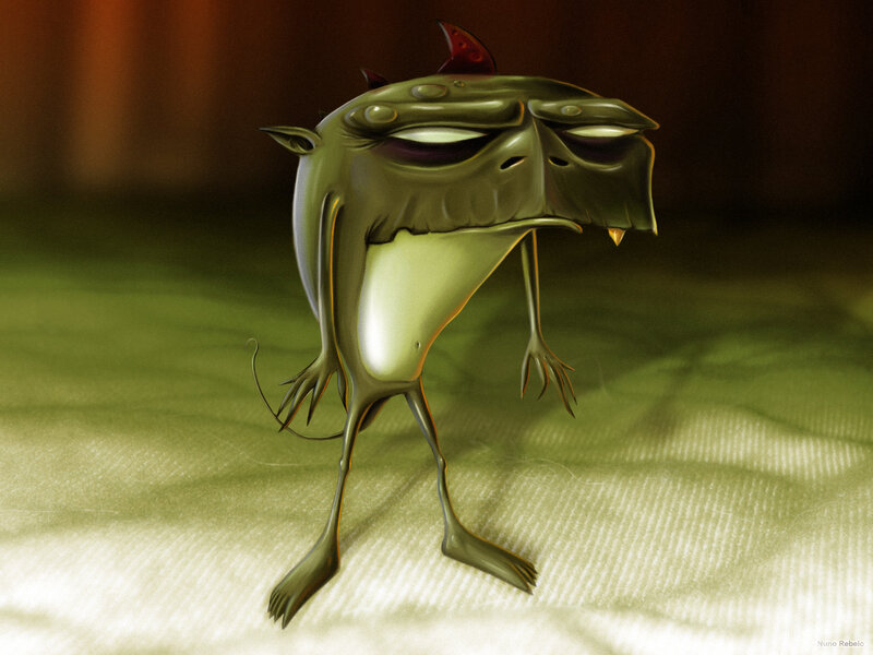 Green Cartoon Monster