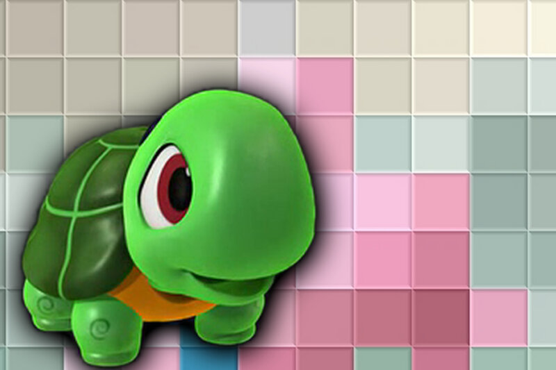 Green Cartoon Turtle — Playful