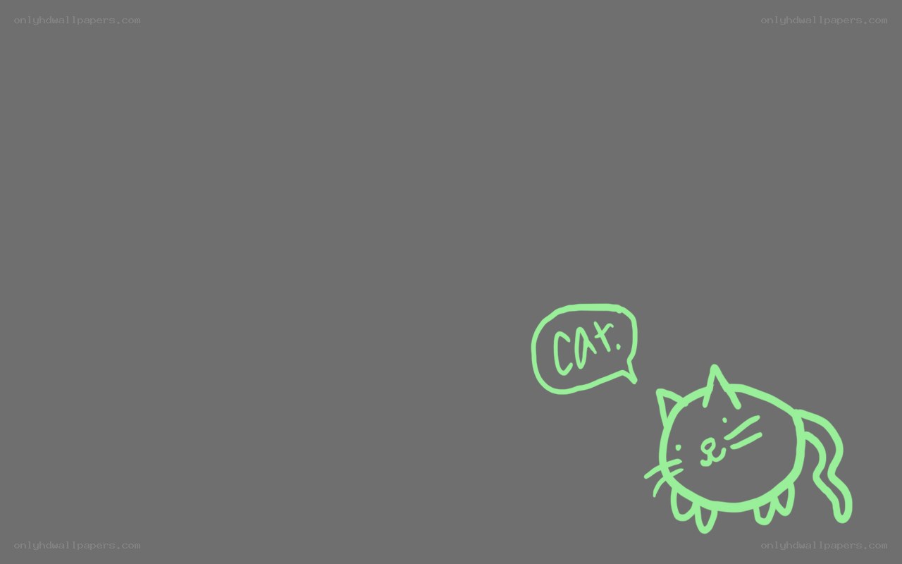 green cat drawing