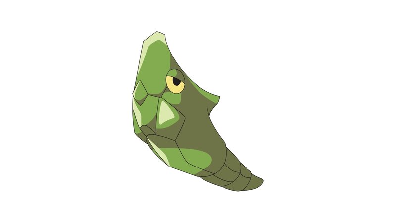 green caterpillar character
