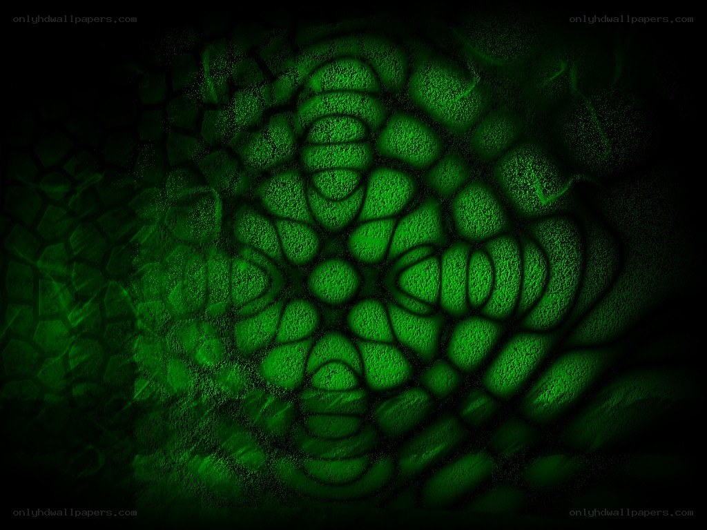 green cellular pattern