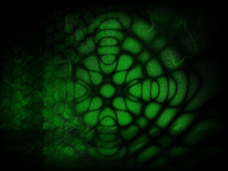 Green Cellular Pattern — Dark