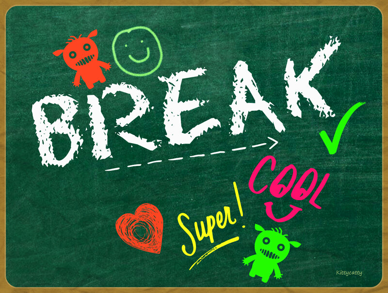 Green Chalkboard with Drawings