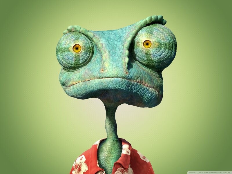 Green Chameleon Character — Neutral, 3d Render, Red Shirt