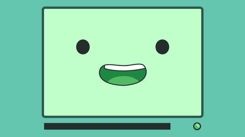 Green Character Face — Playful
