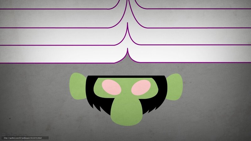 green character face