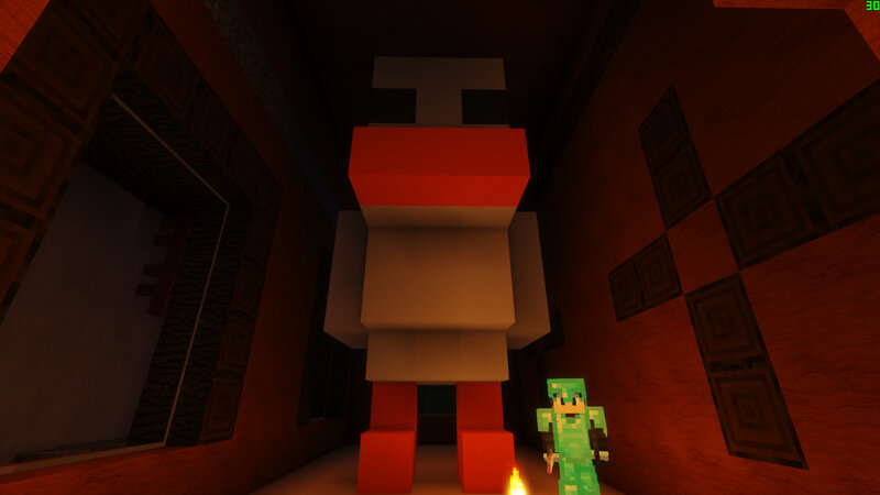 Green Character in Hallway