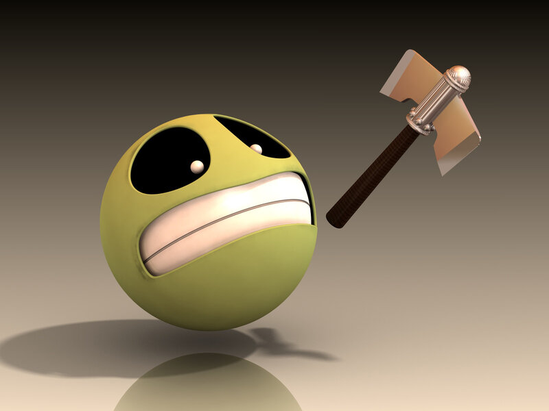 Green character with axe