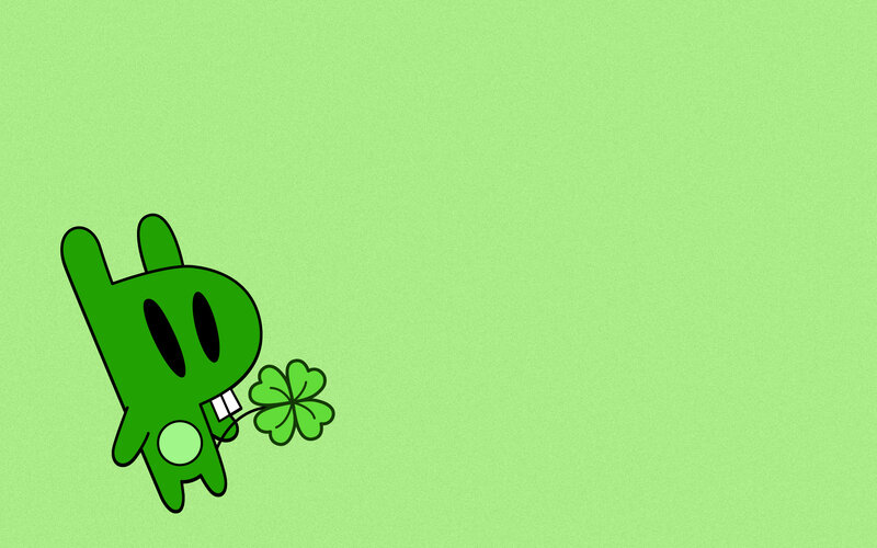 green character with clover