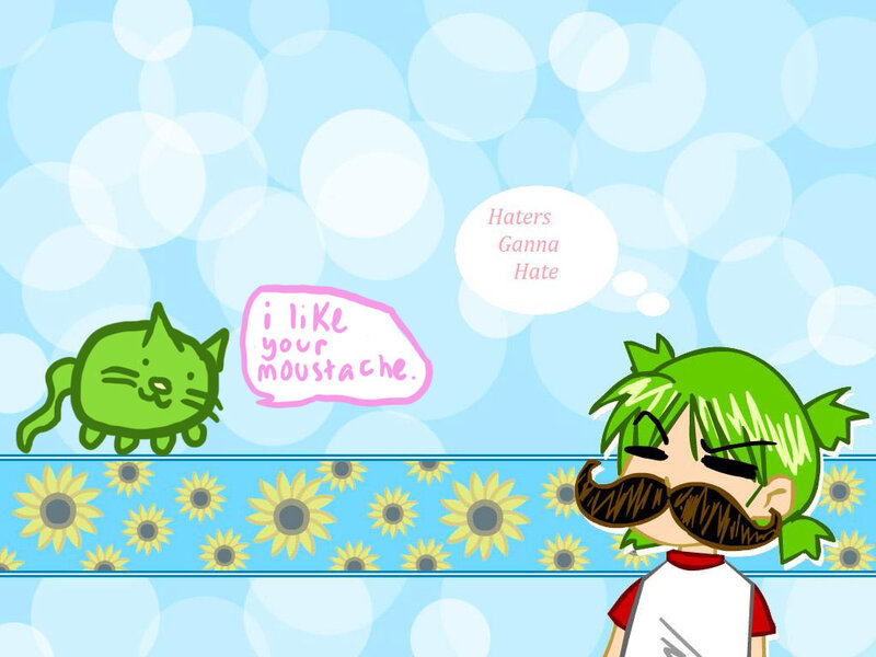 green character with mustache