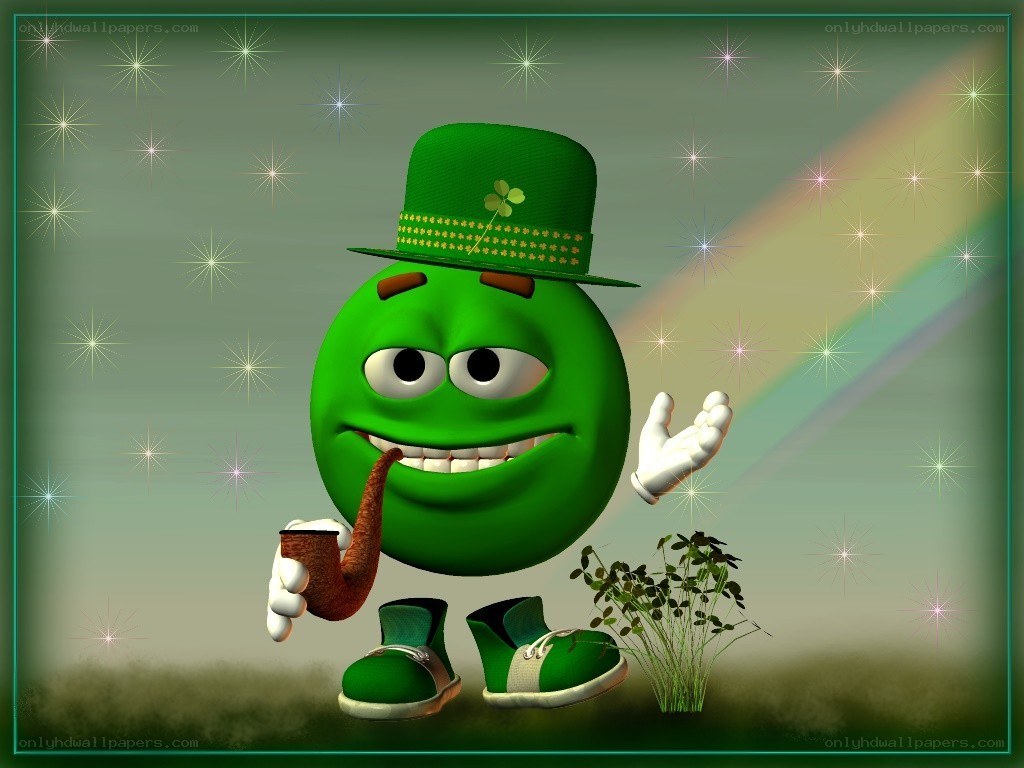 green character with pipe and hat