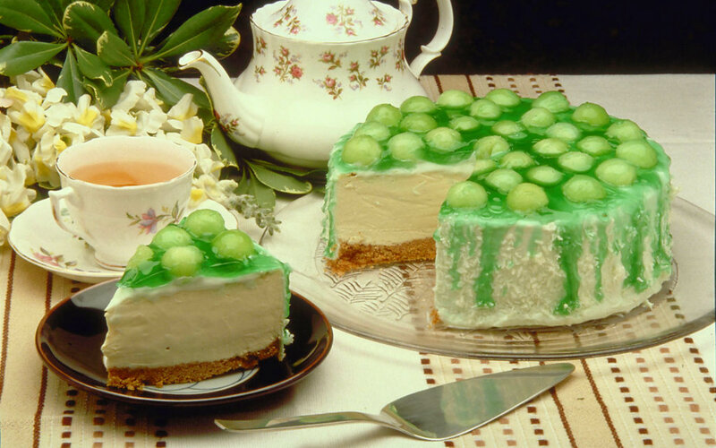 Green Cheesecake Slice