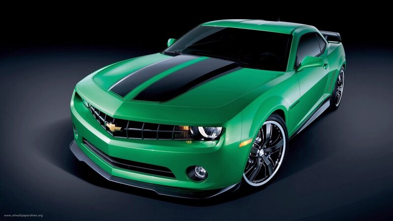 green chevrolet camaro