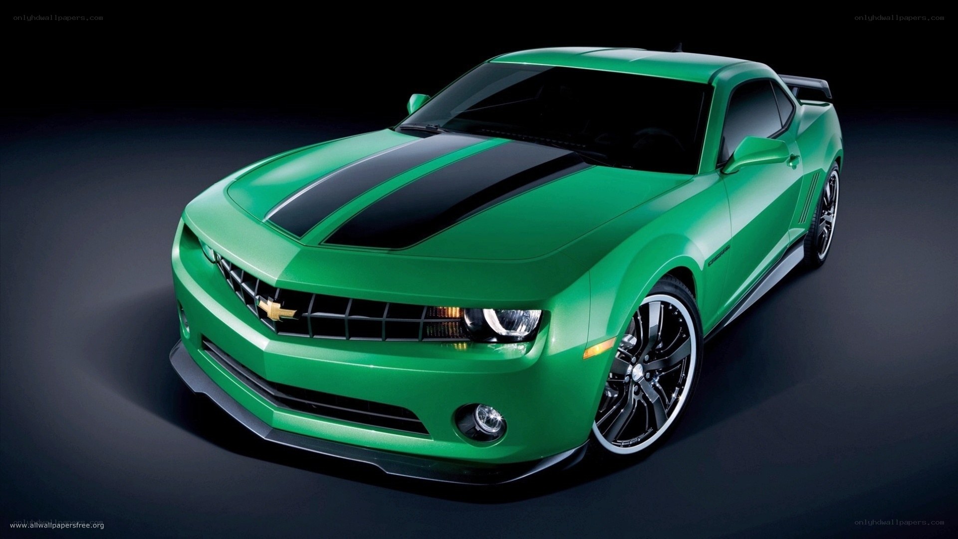 green chevrolet camaro