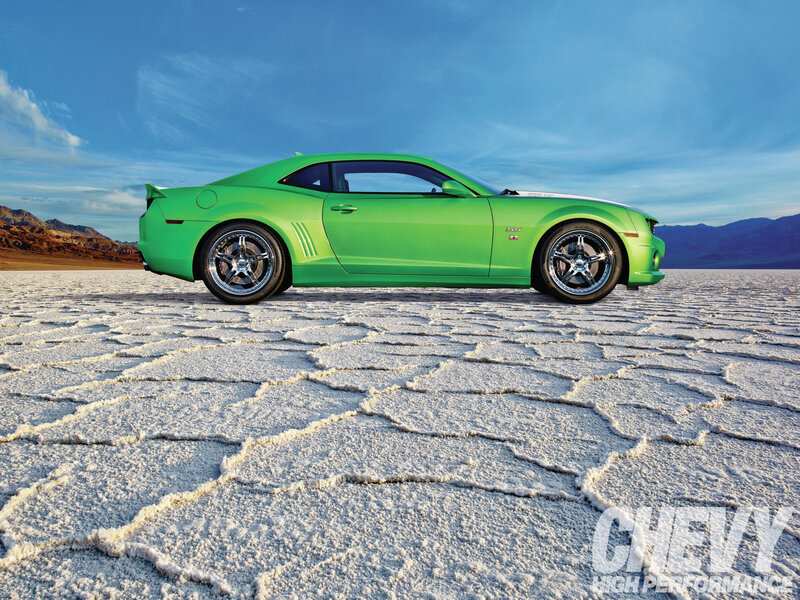 Green Chevrolet Camaro — Dramatic, Afternoon